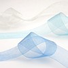 FUJIYAMA RIBBON Organza Ribbon, 0.2 inches (6 mm), Light Gray,