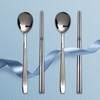 (Hankook Ceramic Living) Hankook Ceramic Living Neo Round Glossy Stainless Steel Cutlery Set of 2 / (한국도자기 리빙)한국도자기리빙 네오라운드 유광 스텐 수저 2벌세트