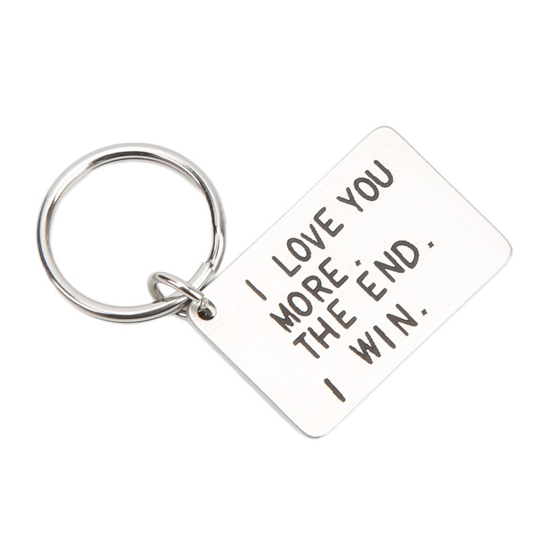 Birthday Keychain Stainless Steel I Love You More The End
