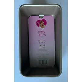 Loaf Pan with Pink Exterior and Gold Interior, 9 x 5 inches