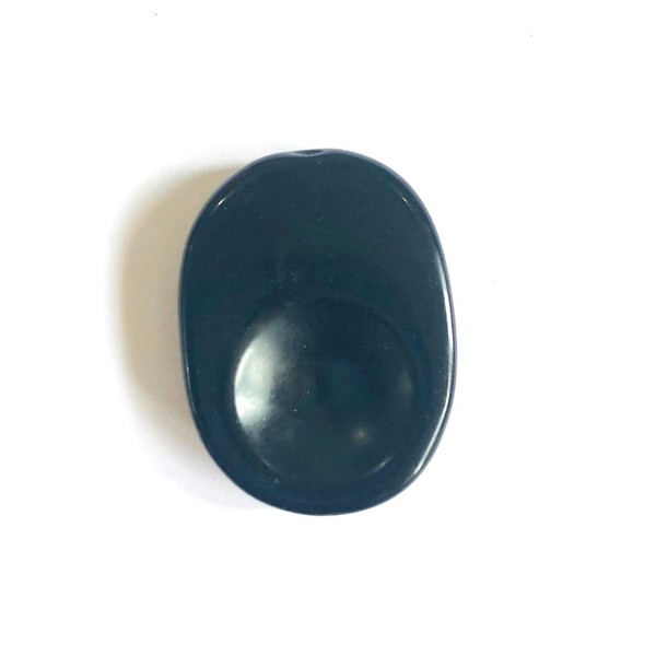 crystalmiracle Agate Worry Thumb Stone Crystal Gemstone Healing Reiki Feng Shui Gift Wellness Energy Peace Handmade for Unisex (Black, 36 x 27 mm Approx)
