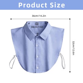 Women's Collar Insert with Interchangeable Buttons, Removable Women's Collar, Shirt Collar Insert, Detachable Collar Insert, Men's Fake Collar Shirt Collar Insert, Blouse Women's Blouse Collar,