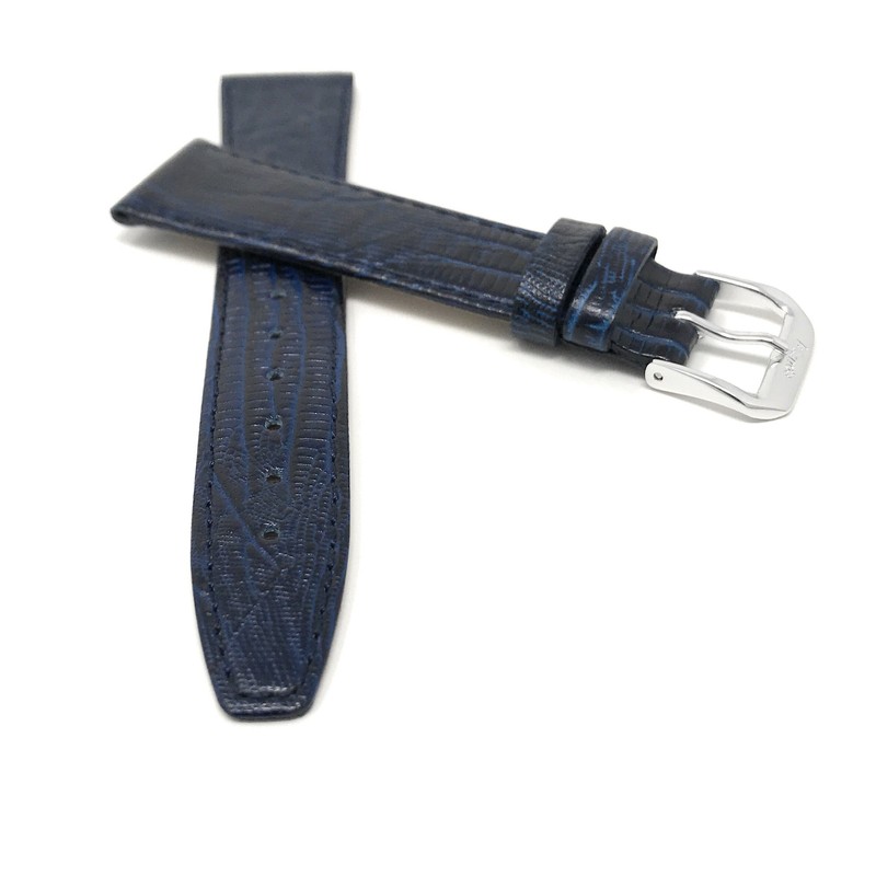 Bandini 20mm Italian Leather Watch Band Strap - Blue -