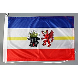 Buddel-Bini Boat Flag Mecklenburg Western Pomerania 30 x 45 cm Professional Quality Flag Motorcycle Flag