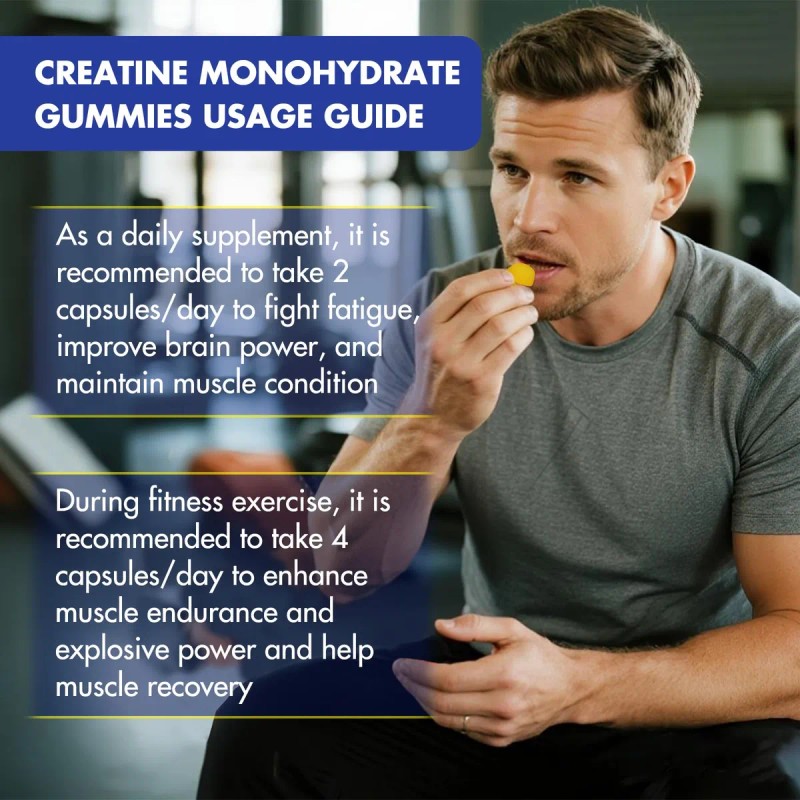 Careleaf Gomitas Creatina 1500mg Para Fuerza 60u