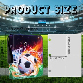 Sammelalbum Fußball Karten, Fußballsammelalbum karten, 50 Seiten, Kapazität für 400 Karten, Fußball Sammelkarten Album, Fußball Karten Kapazität, Fußball Karten Ordner Sammelheft
