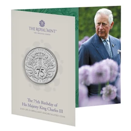 2023 King Charles III 75th Birthday UK £5 Brilliant Uncirculated Coin in Mint Pack