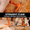 Jorgensen 16 oz Straight Claw Hammer, Rip Claw Hammer with
