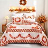 Cmfshape King Size Quilt Set Thanksgiving,Fall Pumpkin Pattern Printed Bedding