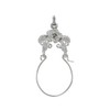 Sterling Silver Rose Flower Charm Holder