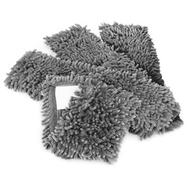 com-four® 4 x replacement covers for floor mops, mop covers made of microfibre chenille for thorough cleaning of your living space (04 pieces, grey)
