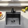 18x18 inch Drop in Bar Sink Black, Topmount Stainless Steel