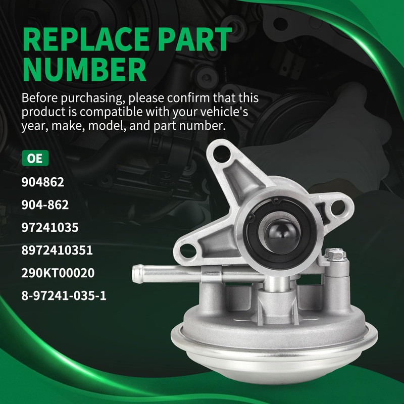Vacuum Pump for Isuzu NPR L4 3.0L 3.9L 4.8L 5.2,