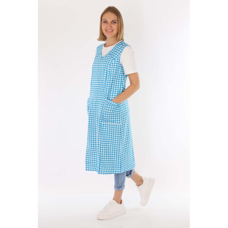 Women's zip gown, sleeveless apron, kitchen apron, household apron, smock