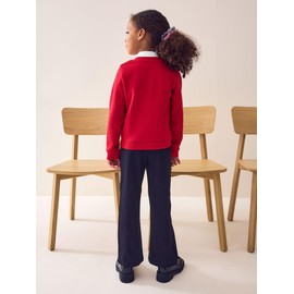 NEXT Jersey Cardigan with Ruffled Pockets, red