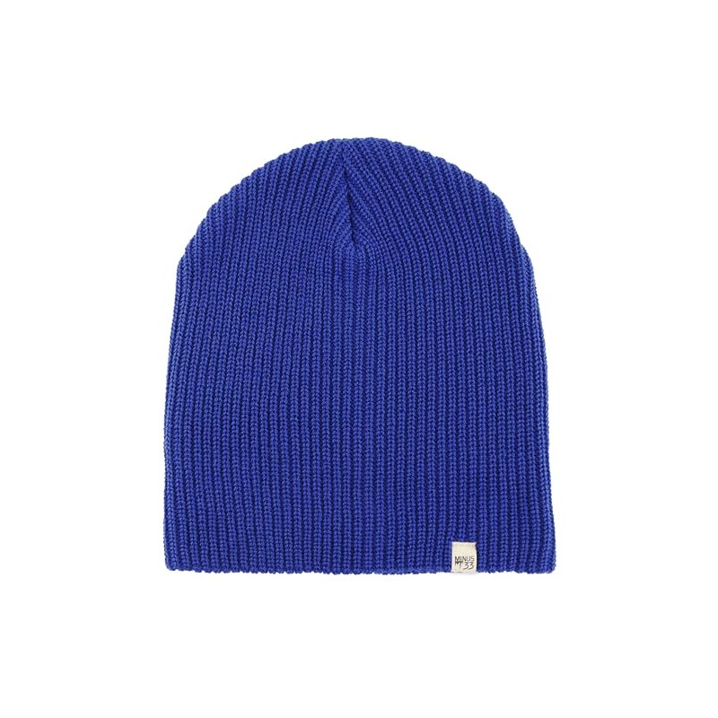 Minus33 Gorro de lana merino de punto diario, Azul Real,