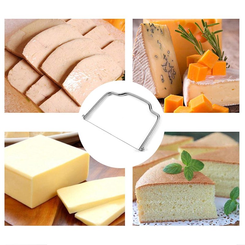 Multipurpose Handheld Cheese Wire Slicer Stainless Steel Foie Gras Cutter