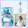 Avaner Retractable Nurse Pocket Watches: Clip-on Silicone Lapel Hanging Brooch
