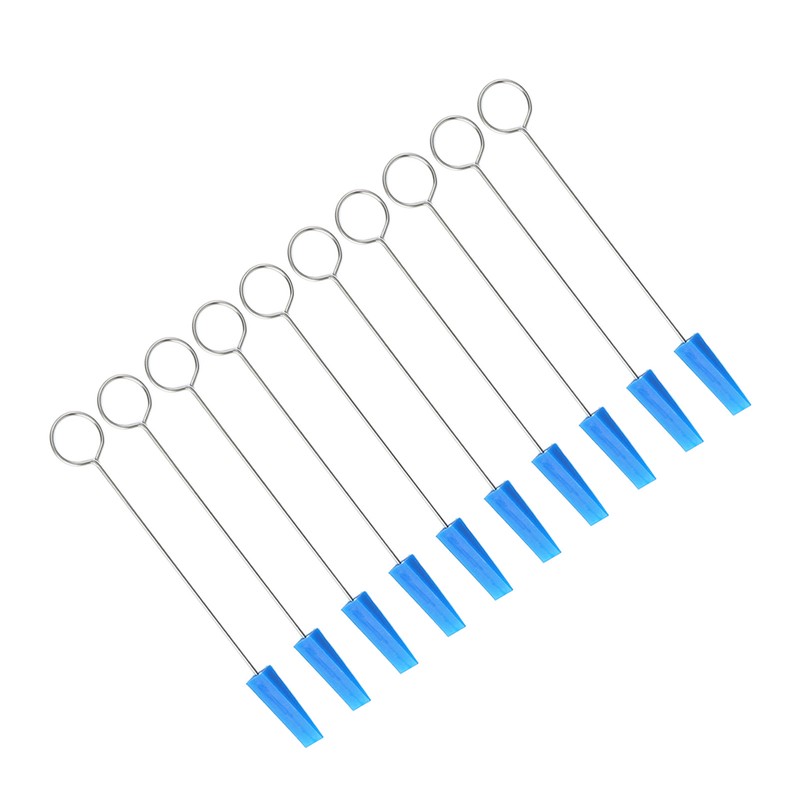 10PCS Piano Tuning Mutes Metal Handle Triangular Rubber Fixing Tool