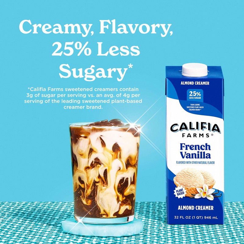 Califia Farms - French Vanilla Almond Milk Coffee Creamer, 32