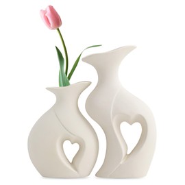 Ceramic Vase, White, Ceramic Vase, Ceramic Vase, Flower Vase, Modern, Decorative Body Vase, Made of Ceramic, Small Flower Vases for Decor, Dried Flowers, Office, Windowsill, Decoration, Home