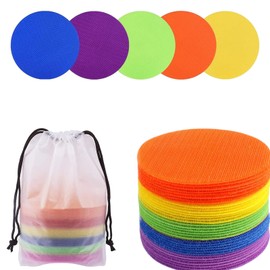 Classroom, Carpet Spots for Classroom, Velcro Stickers, 40Pcs Carpet Markers with Storage Bag, 10cm Diameter, 5 Colors, for Teachers, Kids, and Physical Training Activities