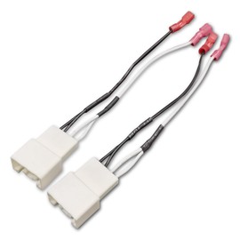 Flygun 2 PCS Auto Door Speaker Wiring Harness Connector, Plug and Play Speaker Wire Plug, Car Modification Accessories, Suitable for Ford F150 Escape Focus Bronco Mustang Mazda 2 6 CX5 (White)