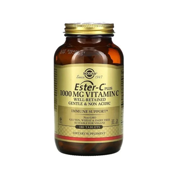 Solgar Ester-c Plus 1000mg Vitamin C 180 Tabs + 100mg