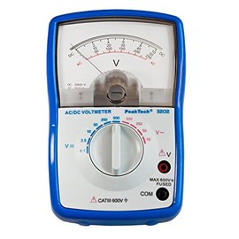 PeakTech P 3202 Analog Voltmeter, 500 V AC/DC For House, Car, Boat, Motorcycle, and Hobby