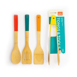 School of Wok - Wok Accessories, Kitchen Utensil Set (Bamboo Tools - Set of 4)