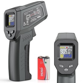 AIERVEN Infrared Thermometer Gun for Cooking, -58℉~1022℉(-50°C to 550°C) Non Contact Digital Laser Temperature Gun for Pizza Oven Kitchen Cooking Daily Use with Adjustable Emissivity