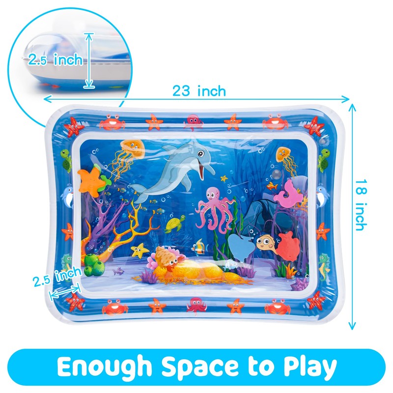Yeeeasy Tummy Time Water Mat丨Inflatable Tummy Time Water Play Mat