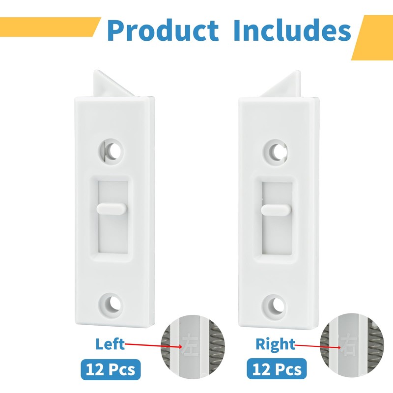 24 Pcs Window Latch Locks Spring Loaded Window Tilt Latch