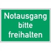 Sign Notausgang bitte freihalten PVC 20 x 30 cm (Rescue