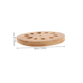 ABOOFAN Bamboo Lotus Root Coaster Set Heat Resistant Wooden Drink Mats for Dining Tables Modern Decorative Holder for Tea and Coffee Farmhouse Style
