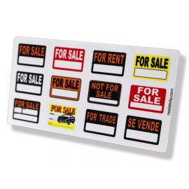 Real Sticky 1:10 Scale For Sale Sticker Sheet RC Crawler Car Body Decal Garage 1/10 Graphic