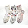 Made in Japan Women's Floral See-Through Socks, Silk Blend, Socks,