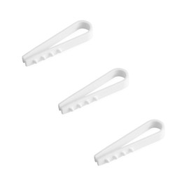 PRITEX Pack of 100 plug-in loops, 8 x 43 mm, white, dowel clamp for attaching cables, pipes, pipes, hoses and much more, cable holder, cable clamps made of polyamide