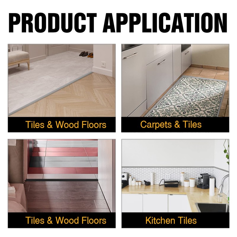 BNELL Carpet & Floor Edging Trim Strip,Self Adhesive-PVC Floor Transition