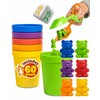 Skoolzy Counting Bears Set - 70 Pc Color Sorting Sensory