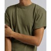 Sunborui Men's Boxy Raw Cut Tee Short Sleeve Round Neck