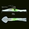 Fishing Squid Lures Kit Pre-rigged Squid Lure Glow In the