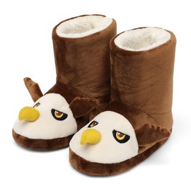 ESTAMICO Girls Boys Slippers Kids Warm Soft Boot Slipper with Cute Animal Design, Non-Slip Rubber Sole, 9-10 Toddler