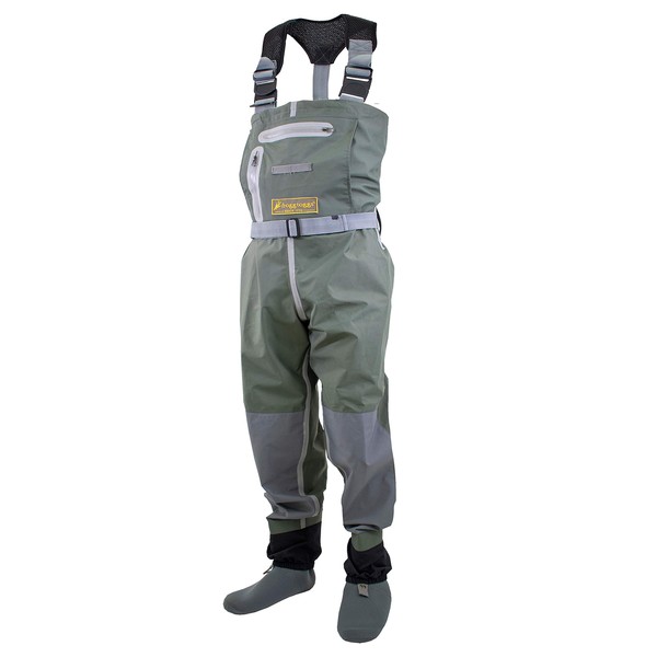 FROGG TOGGS Pilot River Guide HD Stockingfoot Fishing Chest Wader,Green