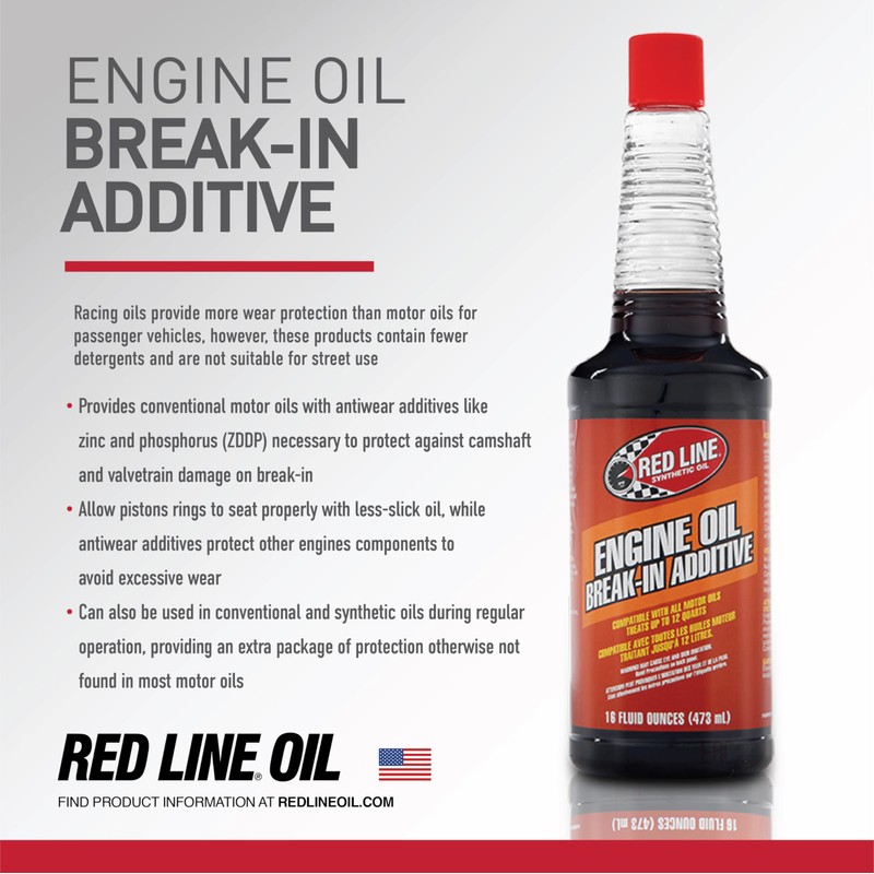 Red Line 81403 Engine Oil Break-In Additive - 16 Ounce
