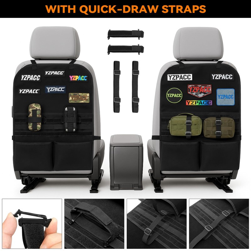 Yzpacc Universal Tactical Patch Display Board Hook & Loop Panel