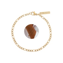 Hey Harper Dainty Gold Bracelet For Women Thin Gili - Waterproof Sweatproof No Tarnish Jewelry - Adjustable, 14k Gold Plated Paperclip Bracelet, Cuban Link - Gift for Women