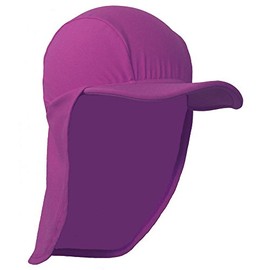 Kidz Swimmers Girls Orchid Purple Sun Protection Legionnaire Cap UPF 50+ Large (10 Years Plus)