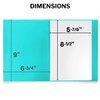 Dunwell Small Presentation Book 5.5x8.5 (2-Pack, Aqua), 24 Pockets Display
