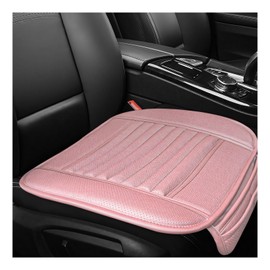 Sun Walker Car Seat Bottom Cover, Anti-Slip Leather Auto Front Seat Cushion with Storage Pockets, Breathable Bottom Seats Protective Cover for Sedan SUV Truck, Car Accessories (Pink)